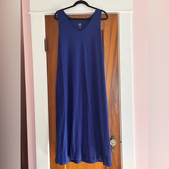 NWOT Belle by Kim Gravel Slub Knit Maxi Dress with Pockets - Picture 2 of 3